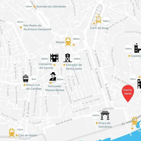 Alfama 2br Near Se & Terreiro Do Paco Апартаменты
